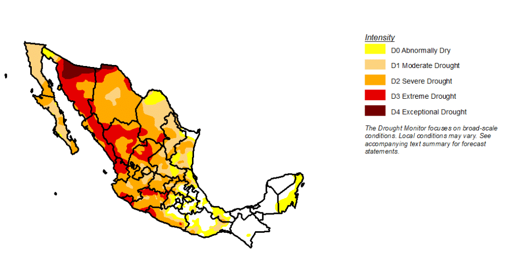 North American Drought Monitor Mexico