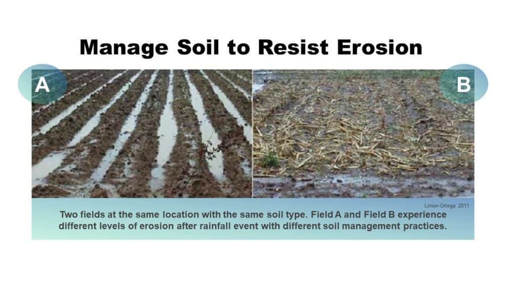 Manage Soil to Resist Erosion Chart